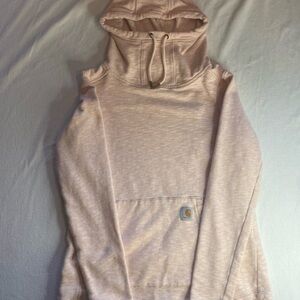 Carhartt Women's Newberry Hooded Sweater in Rose Smoke Pink size XS